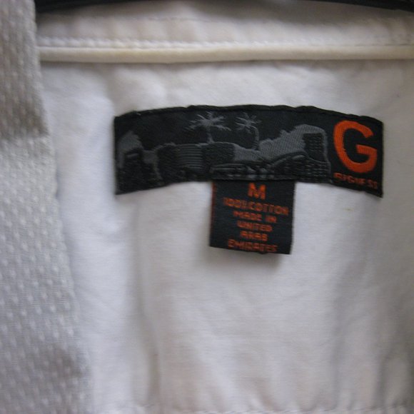 NWOT gray and white Guess button-up shirt M medium - Picture 4 of 4